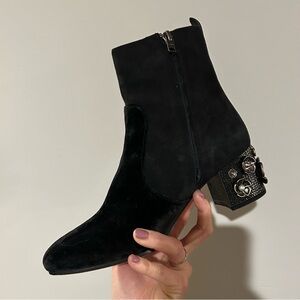 COACH Black Boots with Embellished Heel